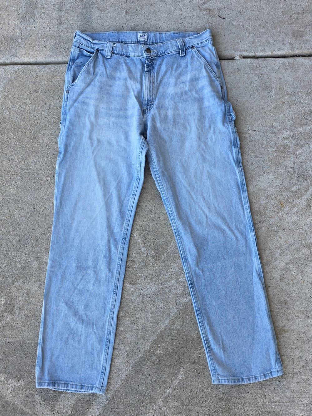 Lee Carpenter Jeans Y2K Light Wash Workwear 36x34